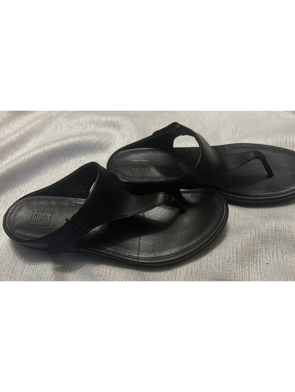Fitflop Vera Toe-Post Thong Sandal Faux Leather Adjustable Size 9 Women’s [COPY]